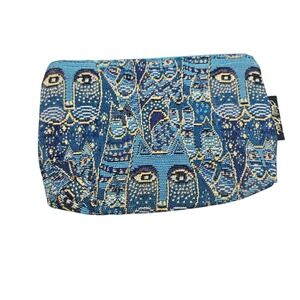 Laurel Burch X Sun & Sand Woven Tapestry Cosmetic Makeup Bag Cats Novelty Travel